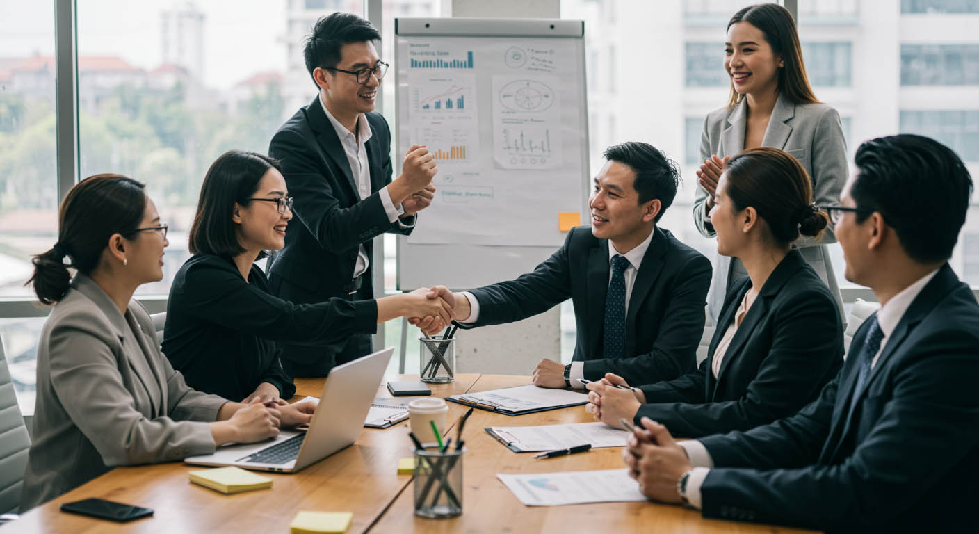 Graph showing client success